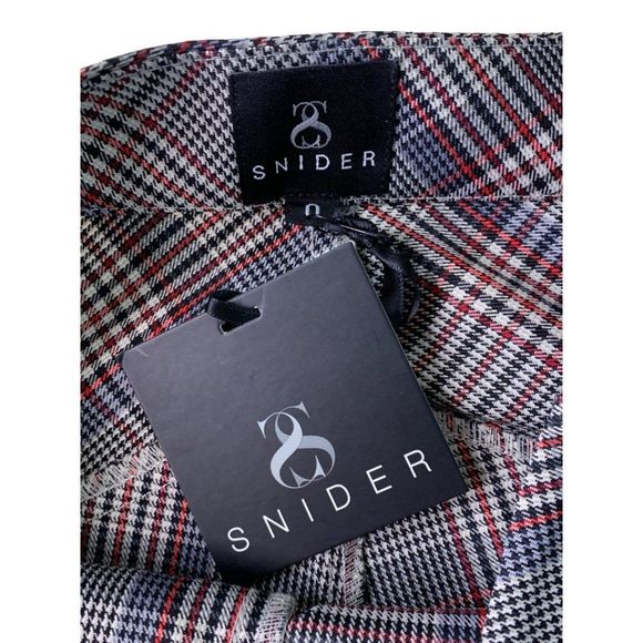Snider Franz Wool-Blend Trouser Pants Womens Size 0 NWT Plaid Retail $425 6457 - Picture 10 of 13